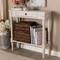 Baxton Studio Ariella Country Cottage Farmhouse Whitewashed 1-Drawer Console Table 147-8188 - alternate 4